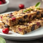 Easy No-Bake Protein Bars Recipe with Dark Chocolate & Cranberries