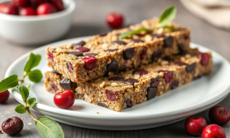 Easy No-Bake Protein Bars Recipe with Dark Chocolate & Cranberries