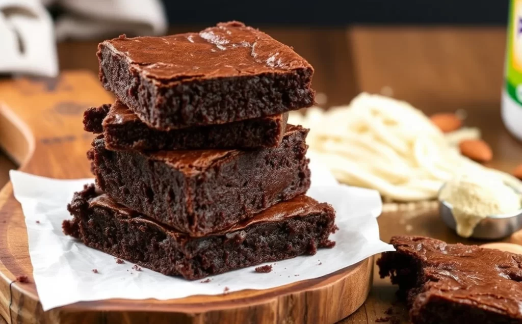 Fudgy Vegan Protein Brownies A High Protein Treat b